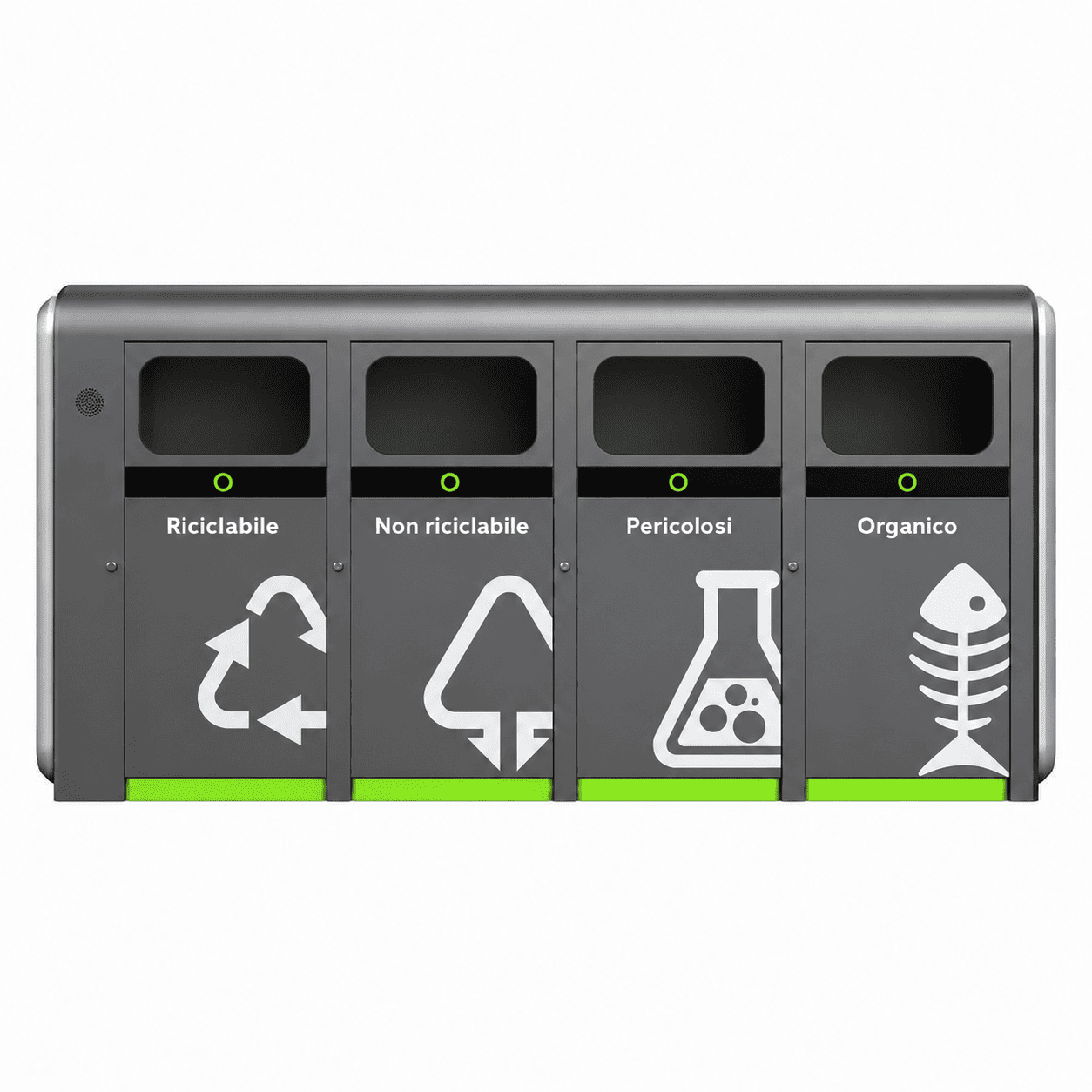 CESTINO INTELLIGENTE A ENERGIA SOLARE CON MONITORAGGIO DI RIEMPIMENTO - CESTINO SMART ZX-WB-007