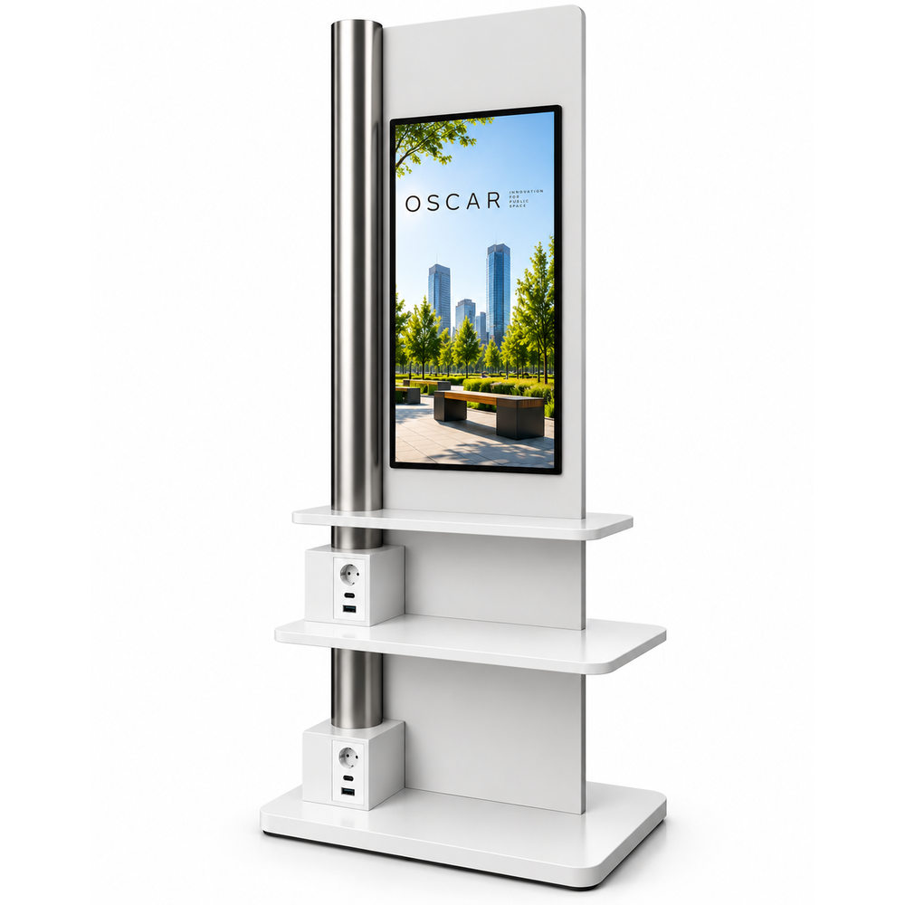 TOTEM FLAGGY - Charging station & Advertise
